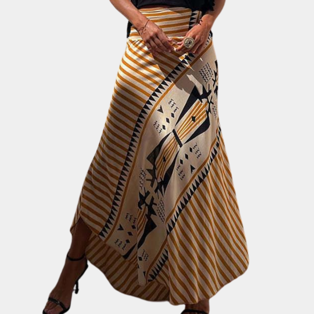Women's Maxi Skirt - Bohemian Style - Asymmetric Cut - Light and Airy Fit