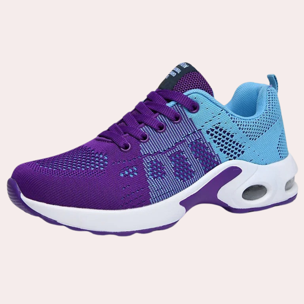Women's Sneakers - Breathable Mesh - Shock Absorbing Sole - Non-Slip Comfort