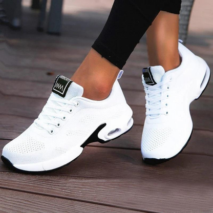Women's Sneakers - Breathable Mesh - Shock Absorbing Sole - Non-Slip Comfort