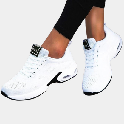 Women's Sneakers - Breathable Mesh - Shock Absorbing Sole - Non-Slip Comfort