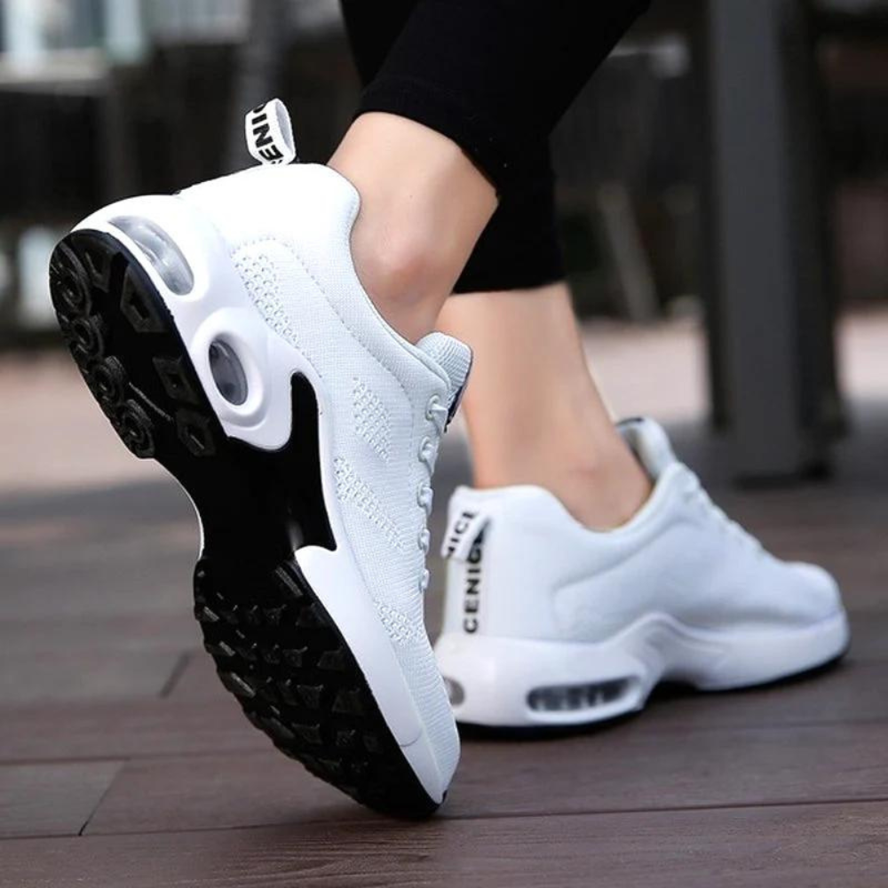 Women's Sneakers - Breathable Mesh - Shock Absorbing Sole - Non-Slip Comfort