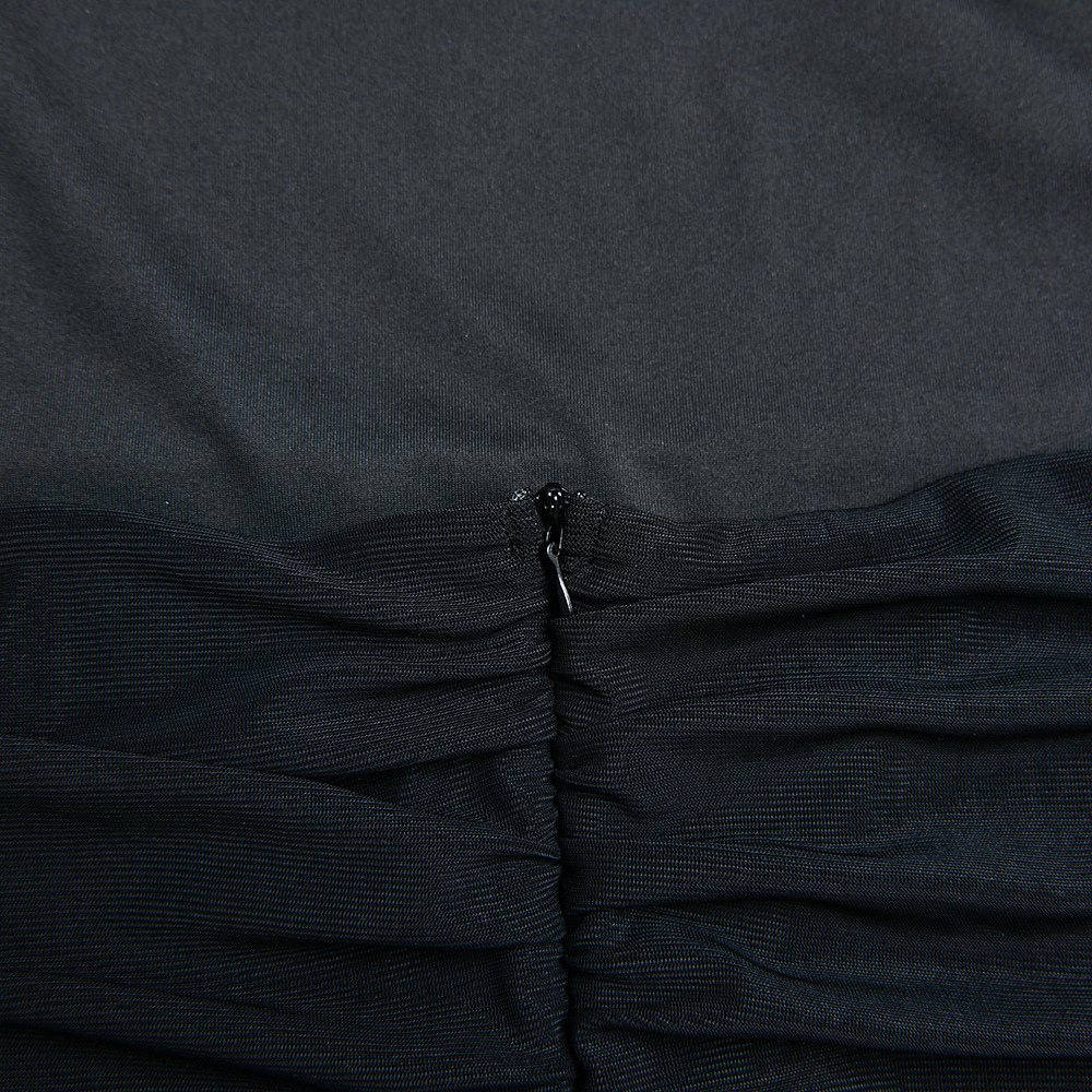 Women's Dress - Sleeveless Asymmetric - Elegant Cut with Draping and Ruffle Details