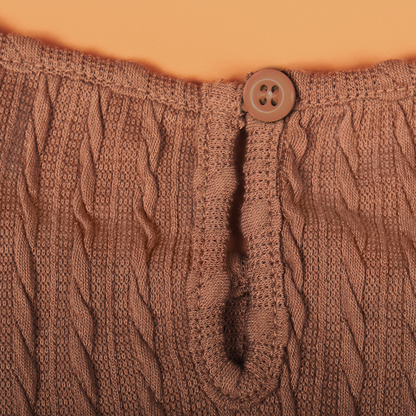 Women's Knitted Dress - Soft Ribbed - Long Sleeves - Waist Belt - Mini Length