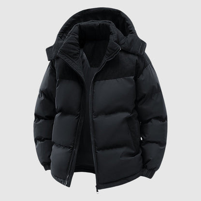 Theodore Quilted Relaxed Fit Puffer Jacket | Hooded Zip Front Men’s Jacket