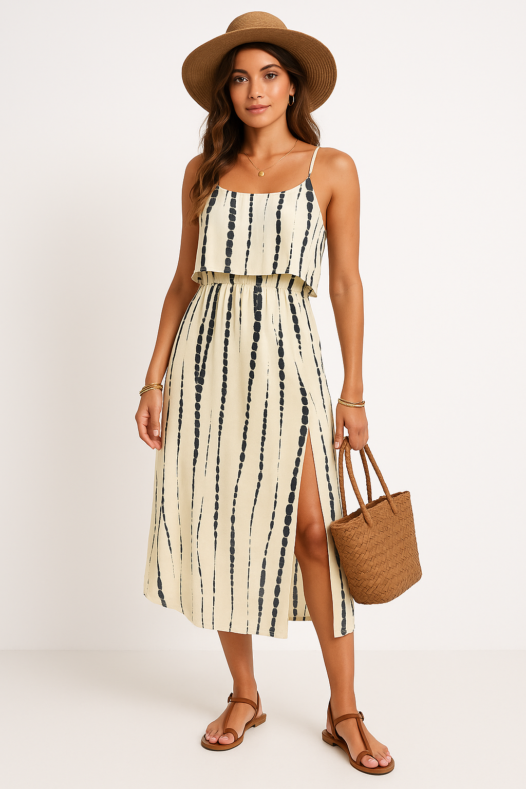 Midi Dress for Women – Sleeveless – Relaxed Fit – Lightweight and Breathable