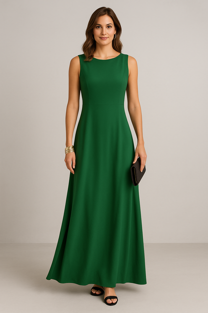 Women's Dress – Sleeveless Midi Length – Relaxed Fit – Soft Breathable Comfort