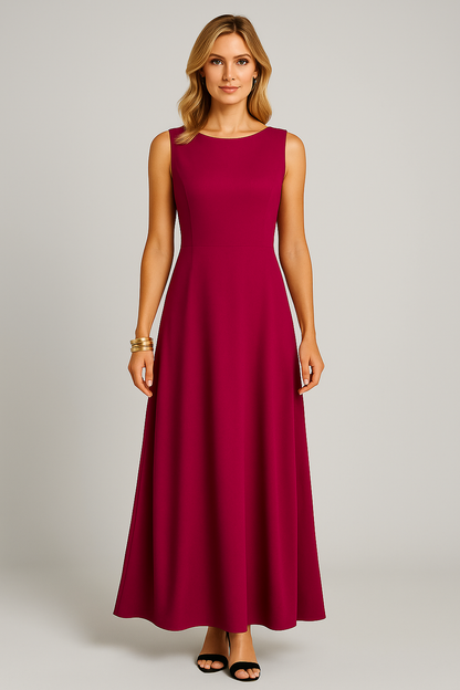 Women's Dress – Sleeveless Midi Length – Relaxed Fit – Soft Breathable Comfort