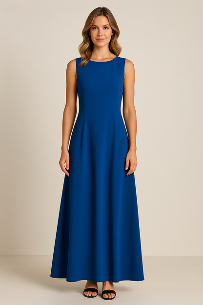 Women's Dress – Sleeveless Midi Length – Relaxed Fit – Soft Breathable Comfort