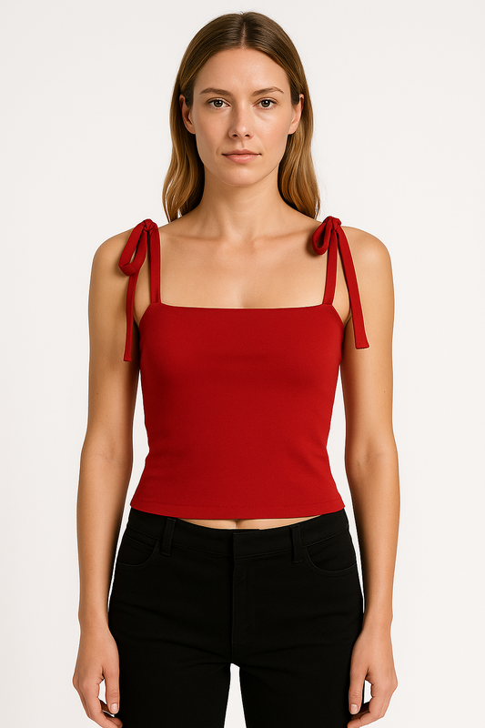 Women's Crop Top – Slim Fit – Adjustable Straps – Soft Stretch – Casual Look