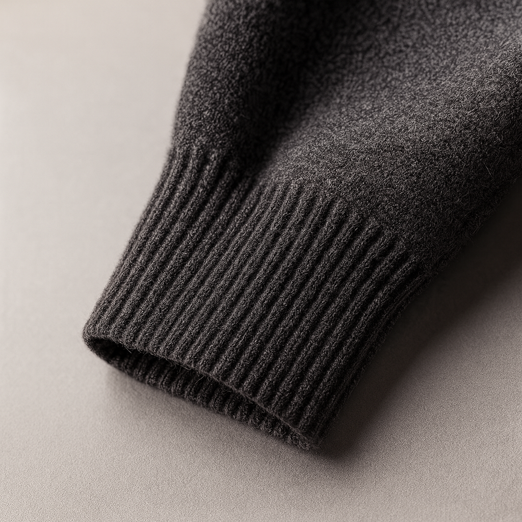 George Shawl Collar Sweater | Button Front Ribbed Sweater