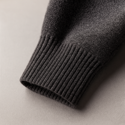 George Shawl Collar Sweater | Button Front Ribbed Sweater