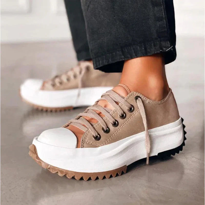Victoria Platform Sneakers | Lace-Up Platform Lug Sole Sneakers