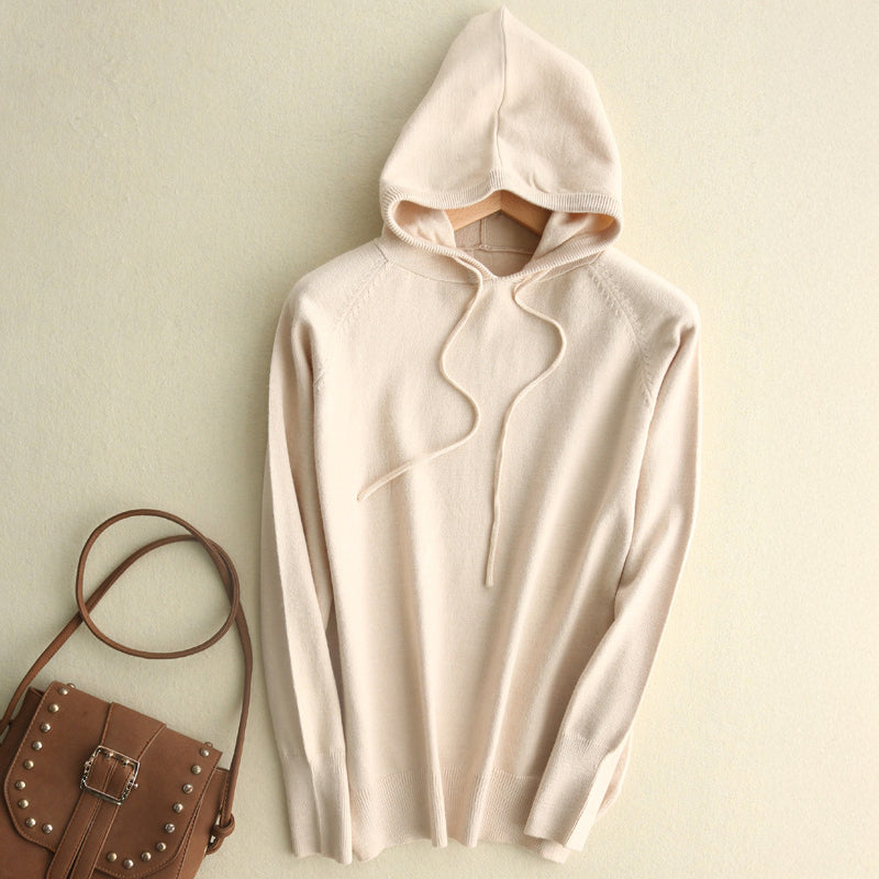 Isla Relaxed Fit Hoodie | Drawstring Hood Ribbed Cuffs Hoodie