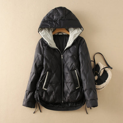 Isla Hooded Down Jacket | Quilted Relaxed Fit Hip-Length Jacket