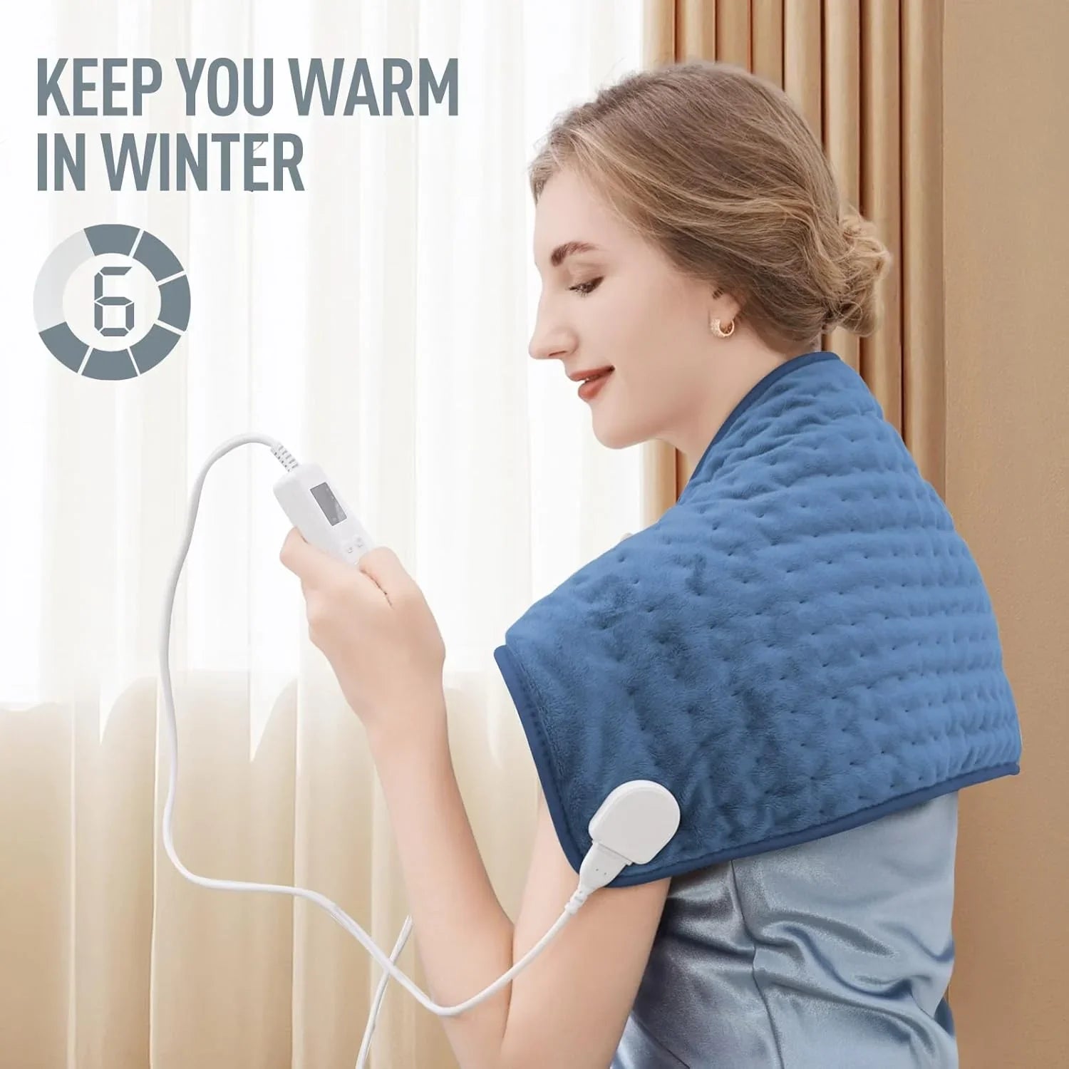 Adjustable Temperature Heating Pad with Digital Controller