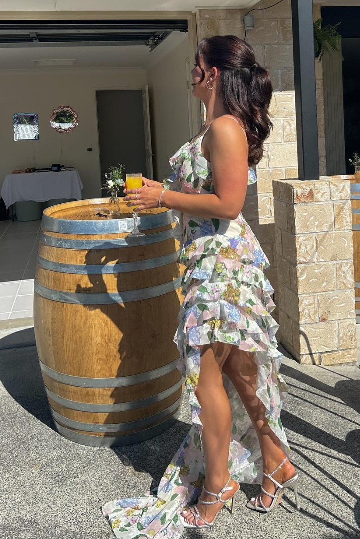 Dress for Women – Maxi Dress – V-Neck – Floral Pattern – Light and Airy Fit