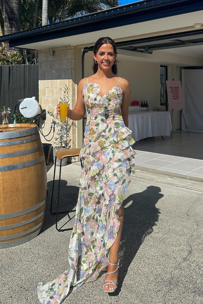 Dress for Women – Maxi Dress – V-Neck – Floral Pattern – Light and Airy Fit