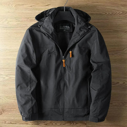 Men's Outdoor Jacket – Waterproof Breathable – Regular Fit – Hood and Zipper