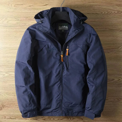 Men's Outdoor Jacket – Waterproof Breathable – Regular Fit – Hood and Zipper