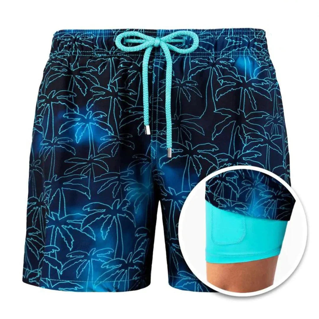 Men's Swim Trunks – Relaxed Fit – Quick-Drying Breathable Fabric – Mid Length