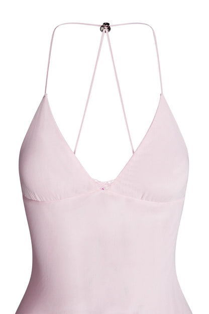 Women's Maxi Dress – Sleeveless – Open Back with Butterfly Details – Slim Fit