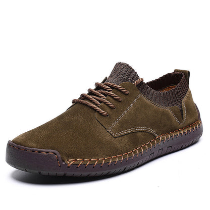 Arthur Standard Fit Sneakers | Lace-Up Moc-Toe Stitching Sneakers