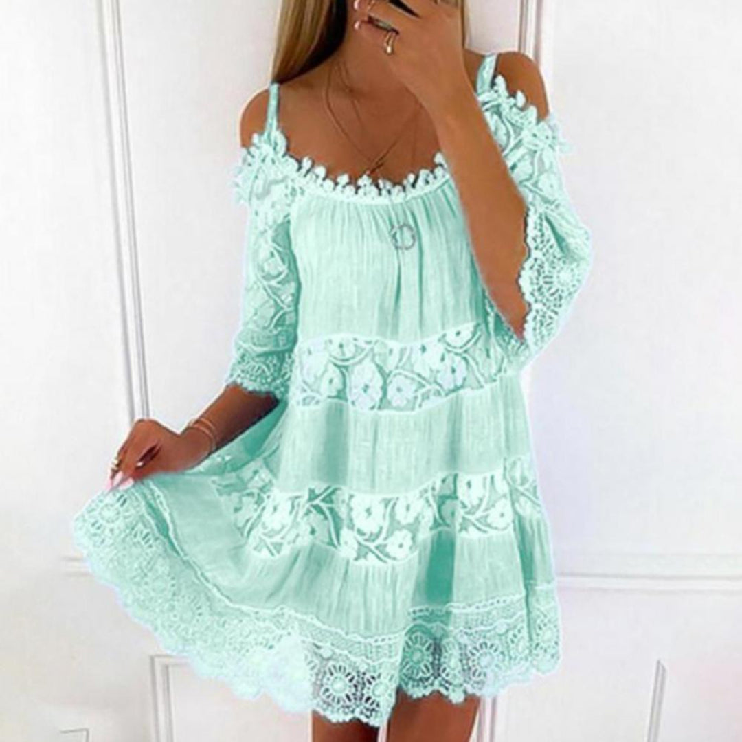 Dress for Women – Off-shoulder – Lace – Light and Airy Fit – Mini Length