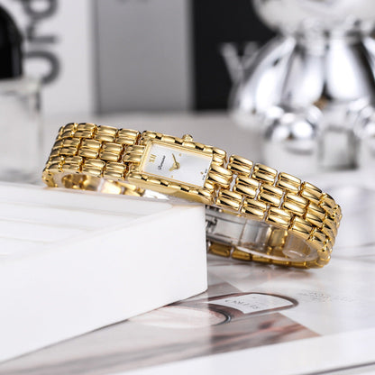 Isla Rectangle Watch | Link Bracelet Roman Numeral Detail Watch