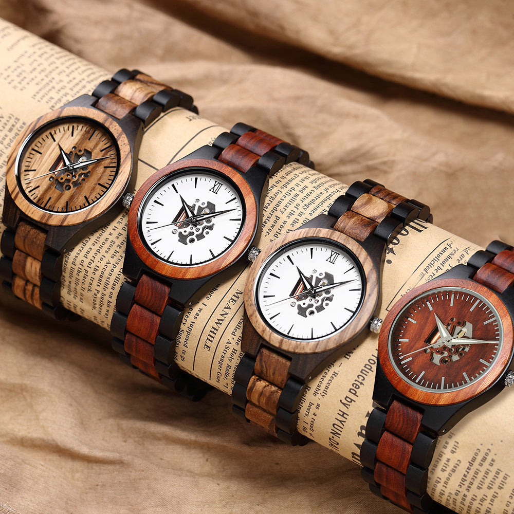Harry Wood Skeleton Watch | Skeleton Dial Link Bracelet Watch