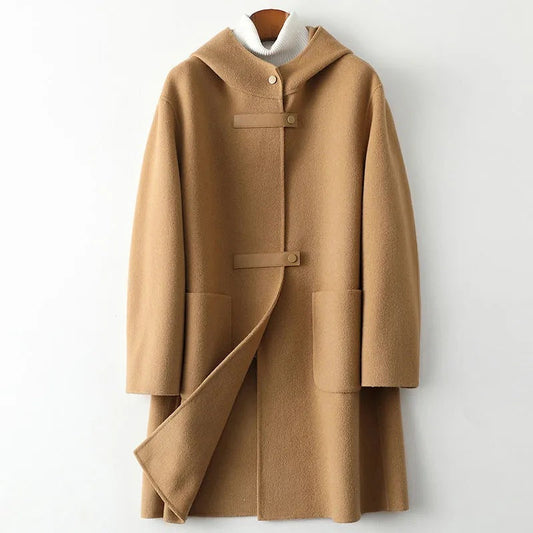 Beatrice Hooded Coat | Relaxed Fit Knee-Length Coat