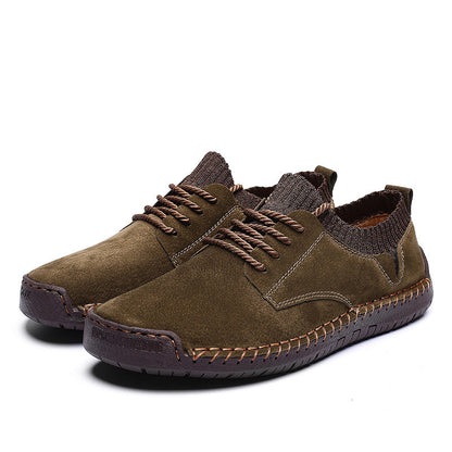 Arthur Standard Fit Sneakers | Lace-Up Moc-Toe Stitching Sneakers