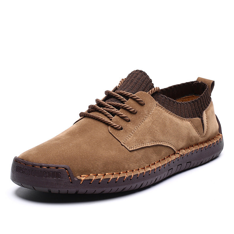 Arthur Standard Fit Sneakers | Lace-Up Moc-Toe Stitching Sneakers