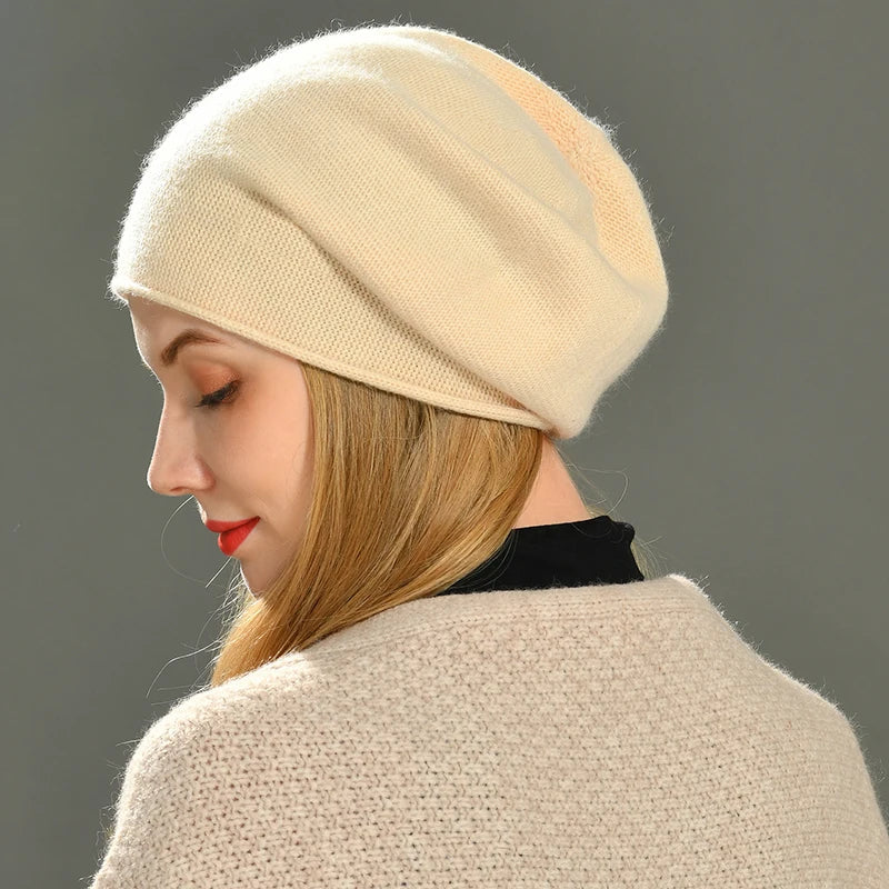 Isla Wool-Blend Slouchy Fit Beanie | Casual Slouchy Beanie