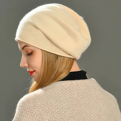 Isla Wool-Blend Slouchy Fit Beanie | Casual Slouchy Beanie