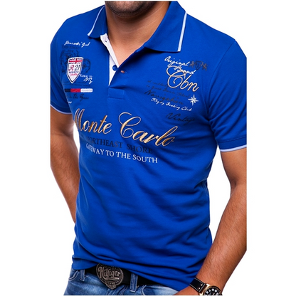 Men's Polo Shirt – Slim Fit – Breathable Material – Graphic Design – Casual Look