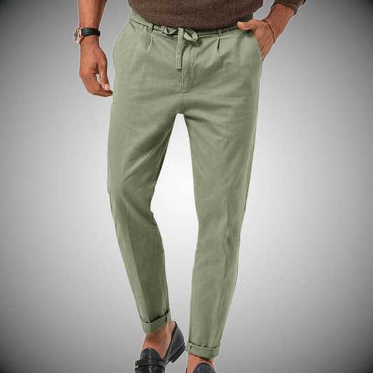 Men's Trousers – Relaxed Fit – Tapered Leg – Lightweight and Breathable – Drawstring Waist