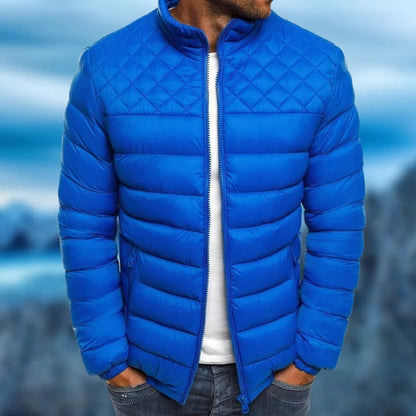 Men's Jacket – Padded and Water-Repellent – Regular Fit – Quilted Design – High Collar