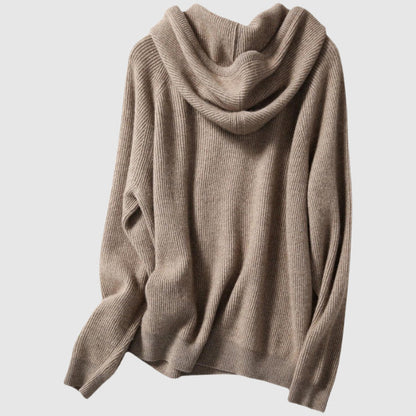 Serene Knit Hooded Sweater | Women’s Warm Loose-Fit Winter Hoodie