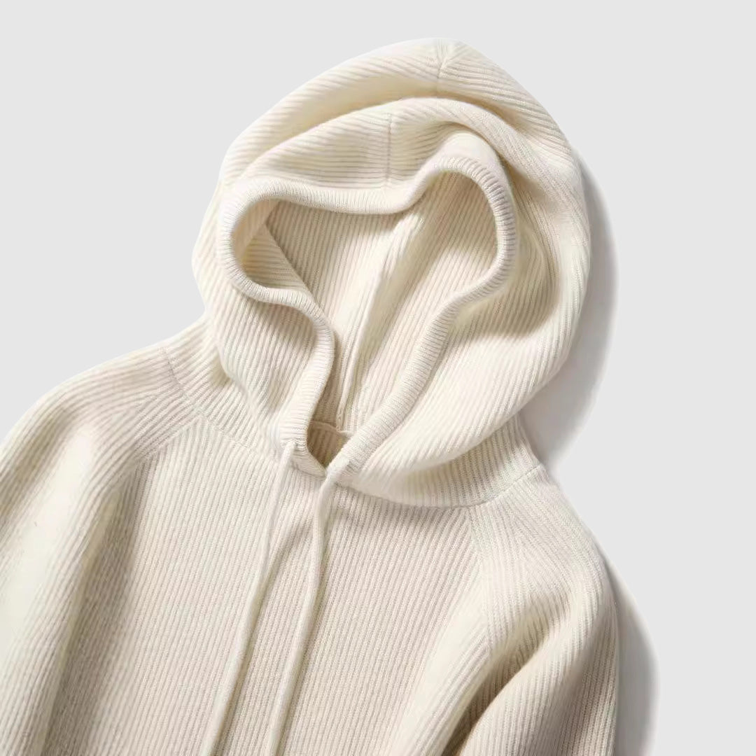 Serene Knit Hooded Sweater | Women’s Warm Loose-Fit Winter Hoodie