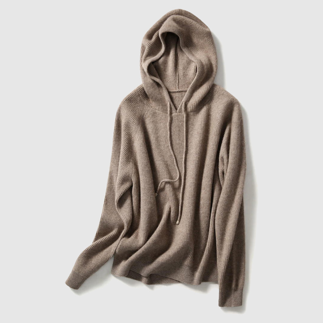 Serene Knit Hooded Sweater | Women’s Warm Loose-Fit Winter Hoodie