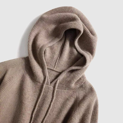 Serene Knit Hooded Sweater | Women’s Warm Loose-Fit Winter Hoodie