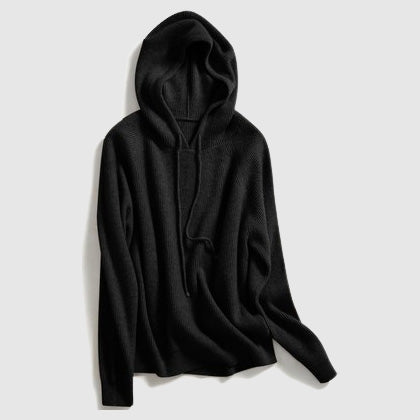 Serene Knit Hooded Sweater | Women’s Warm Loose-Fit Winter Hoodie