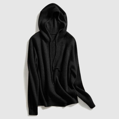 Serene Knit Hooded Sweater | Women’s Warm Loose-Fit Winter Hoodie