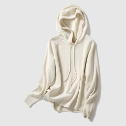 Serene Knit Hooded Sweater | Women’s Warm Loose-Fit Winter Hoodie