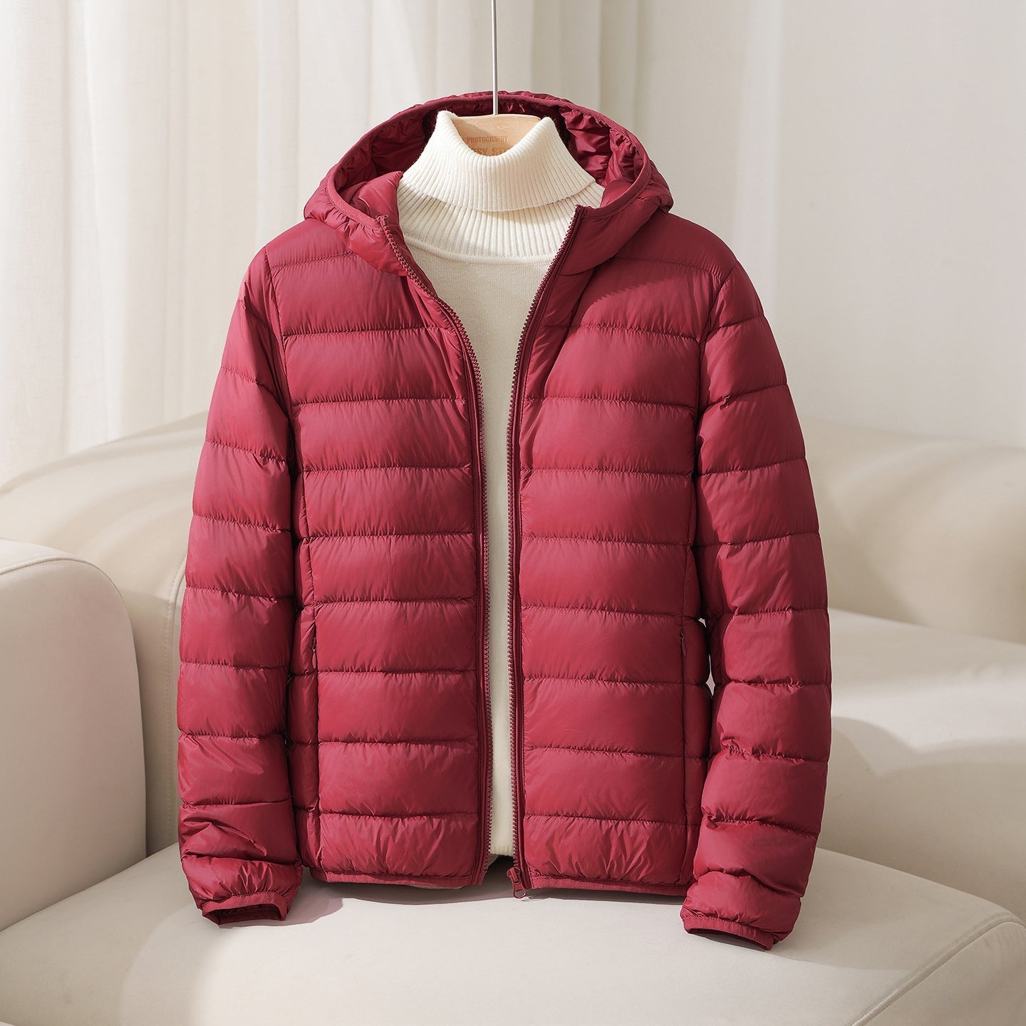 Scarlett Quilted Hooded Jacket | Casual Solid Hip-Length Jacket