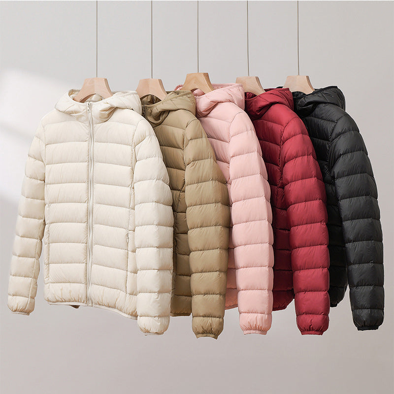 Scarlett Quilted Hooded Jacket | Casual Solid Hip-Length Jacket
