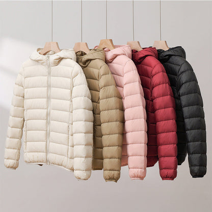 Scarlett Quilted Hooded Jacket | Casual Solid Hip-Length Jacket