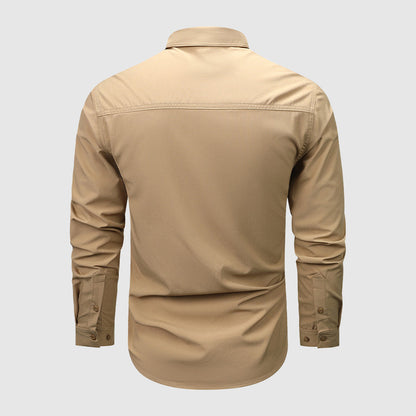 Arthur Regular Fit Utility Shirt | Collared Long Sleeve Utility Shirt