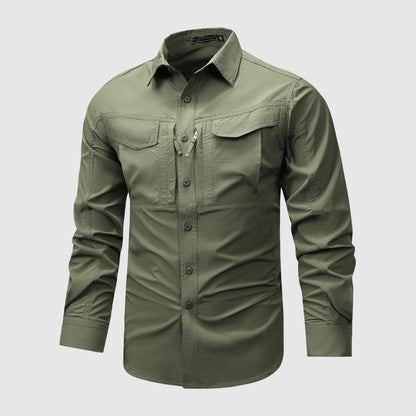 Arthur Regular Fit Utility Shirt | Collared Long Sleeve Utility Shirt