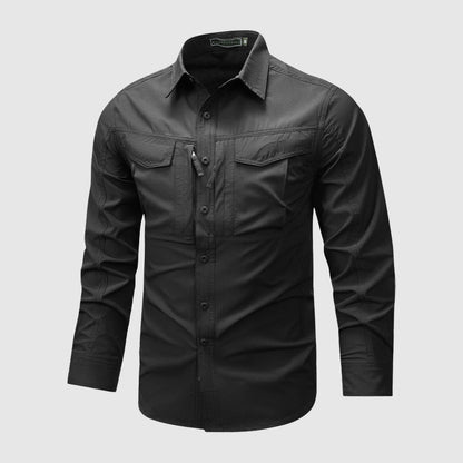 Arthur Regular Fit Utility Shirt | Collared Long Sleeve Utility Shirt